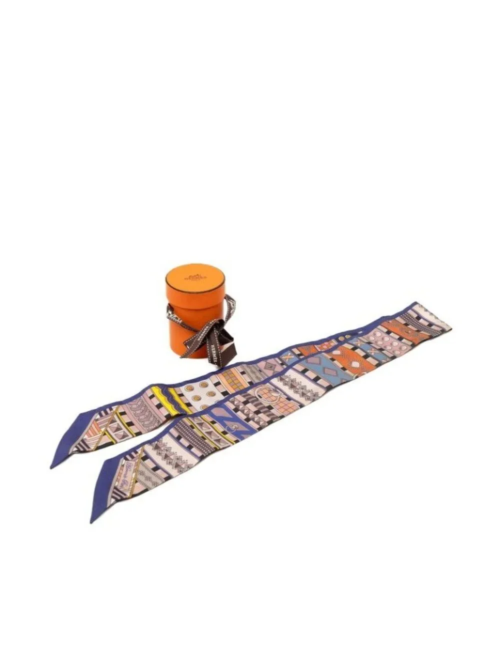 Hermes Twill Colliers de Chiens Remix Collier de Chien Scarf Multicolor Silk - Picture 5 of 5
